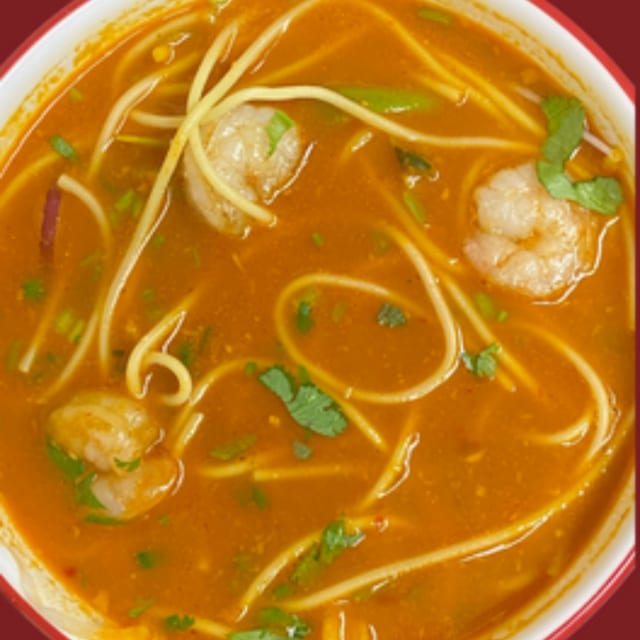 136. Shrimp Thukpa.