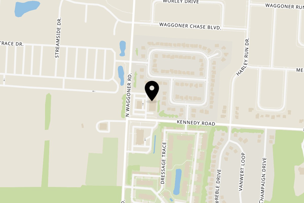 Map showing the location of Yak N Yeti Restaurant & Bar on 980 N Waggoner Rd in Blacklick
